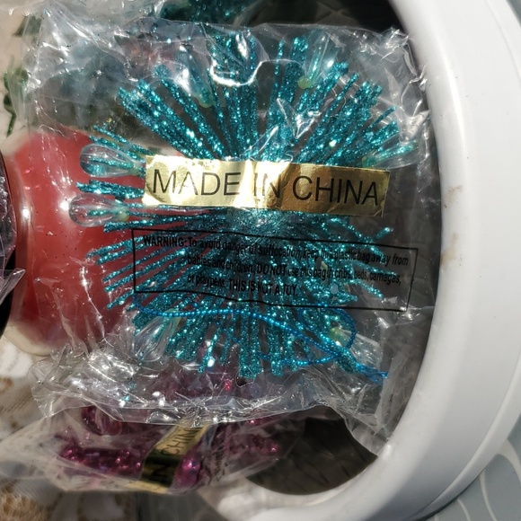 Colorful Sparkly Ornaments Set of 6. New. Home Interiors. Holiday - Picture 4 of 10